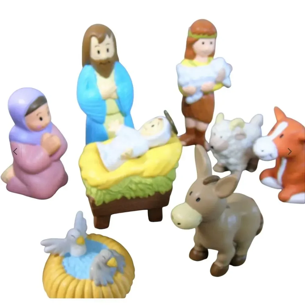 House of Lloyd Childs First Nativity Set 13 Pc Christmas Holy Family PVC Toy Vtg